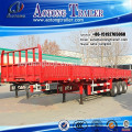 China new 3 axle high side wall flatbed semi trailer/ 40tons dry van trailer / bulk cargo trailer truck for sale